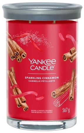 Küünal, lõhna Yankee Candle Tumbler Sparkling Cinnamon, 60 - 100 h, punane v.