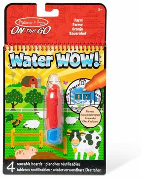 Krāsošanas komplekts Melissa & Doug Water Wow Farm, sarkana krās./dzeltena krās./zaļa krās.