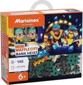 Konstruktorius Marioinex Mini Waffle City Banko apiplėšimas, 148 vnt.