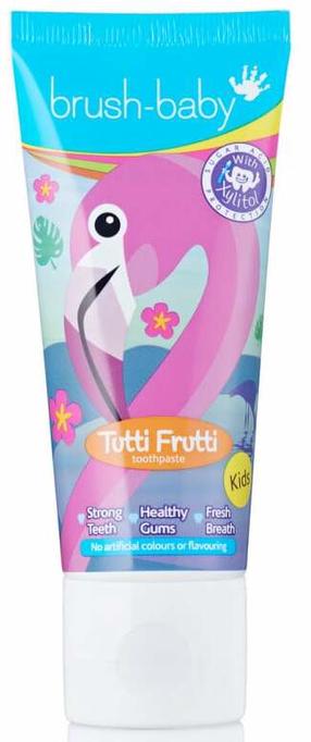 Zobu pasta Brush-baby Tutti Frutti, dažādas augļu garšas, 50 ml