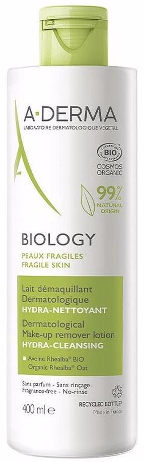Attīrošs sejas pieniņš A-Derma Biology, 400 ml