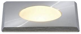 Įleidžiamas lauko šviestuvas SLV Power Trail-Lite, 1W, LED, IP67, sidabro sp., 4.7 cm x 6.7 cm