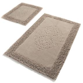 Vonios kilimėlių rinkinys Foutastic Piante 359CHL1635, smėlio sp., 100 cm x 60 cm