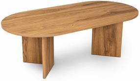 Kavos staliukas Nordure Oval, rudas, 120 cm x 60 cm x 42 cm