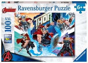 Puzle Ravensburger The Mighty Avenger Thor 133765V, 36 cm x 49 cm, 100 gab., daudzkrāsaina