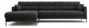 Kampinė sofa Micadoni Home Mamaia 5 Seats, tamsiai pilka sp., kairinė, 293 x 185 cm x 75 cm