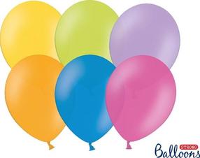Balonu komplekti ovāls PartyDeco Strong Pastel, daudzkrāsaina, 100 gab.
