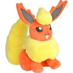 Mīkstā rotaļlieta Pokemon Flareon, dzeltena krās./oranža krās.