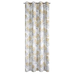 Naktinė užuolaida ZKFX-01, balta sp./geltona sp./pilka sp., 140 cm x 250 cm