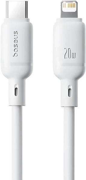 Laidas Baseus Silky Series P10377700213-01, USB Type C/Lightning, 200 cm, balta sp., 20 W