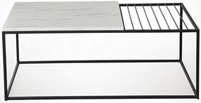 Kohvilaud Kalune Design Zinus, valge v./must v., 95 cm x 55 cm x 43 cm