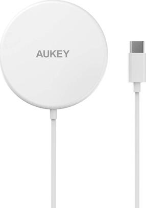 Juhtmevaba laadija Aukey LC-A1, Qi Wireless/USB-C male, 120 cm, valge v., 15 W