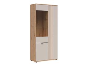 Vitrina Brevas, kašmyro sp./artisan oak sp., 40 cm x 90.5 cm x 195.5 cm