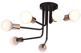 Šviestuvas lubų Candellux Lighting Spill 36-56542, E27, 6 x 6 W, nėra gaubto / juoda sp.