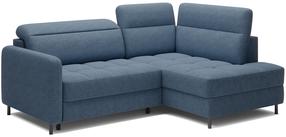 Kampinė sofa - lova Barea, žydra sp., dešininė, 208 x 160 cm x 100 cm