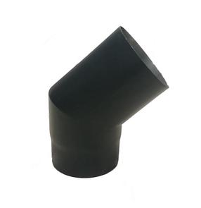 Dūmtraukio alkūnė Wadex, juoda sp., 160 mm, 45 °