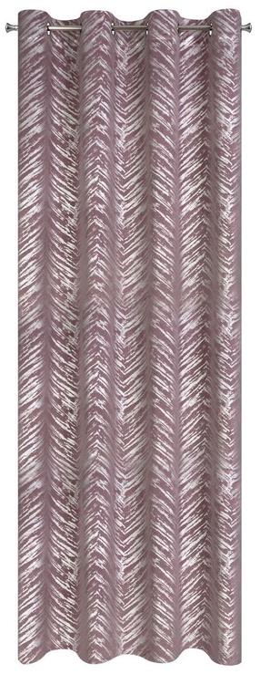 Naktinė užuolaida ZKPD-07, sidabro sp./šviesiai rožinė sp., 140 cm x 250 cm