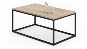 Kavos staliukas ADRK Narisa, juoda sp./rusva sp., 60 cm x 100 cm x 43 cm