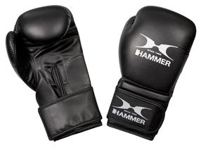 Boksa cimdi Hammer Premium Training, balta krās./melna krās., 8 oz