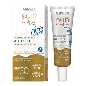 Kremas įdegio priežiūrai veidui Floslek Sun Care Photo Care Ultralight Anti-Spot SPF30, 30 ml