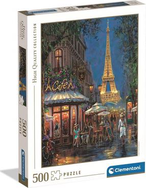 Пазл Clementoni At The Eiffel Cafe 35571, 49 см x 36 см, 500 шт., многоцветный