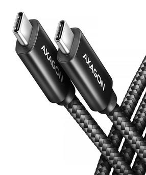 Провод Axagon BUCM4X-CM10AB, USB Type-C, 100 см, черный цв., 240 Вт