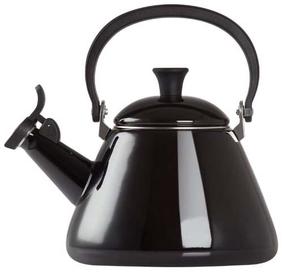 Tējkanna ar svilpi Le Creuset Kone, 1.6 l, melna krās.
