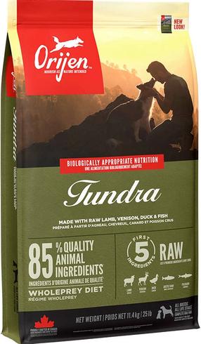Sausas šunų maistas Orijen Tundra Tundra, ėriena/žuvis/žvėriena/antiena, 11.4 kg