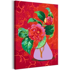 Tapymas pagal skaičius Artgeist Bouquet In A Purple Vase MA_0729, įvairių spalvų, 40 x 60 cm
