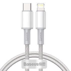 Laidas Baseus, Apple Lightning/USB-C, 100 cm, balta sp., 20 W