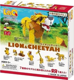 Конструктор Laq Animal World Лев и гепард, 250 шт.