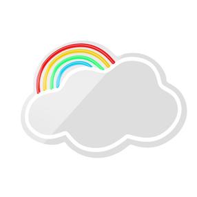 Veidrodis Forever Light Cloud LED FMNE05, su apšvietimu, kabinamas, 32 cm x 26 cm, įvairių spalvų