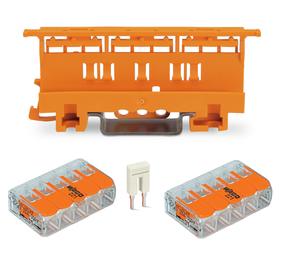 Klemm Wago 221-415/2VNT+LAIKIKL+TRUMP, 0,5-4 mm², 8 koht., 32 A, oranž v.