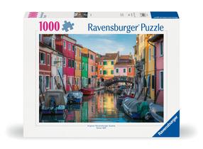 Dėlionė Ravensburger Burano Italy, 50 cm x 70 cm, 1000 vnt., įvairių spalvų