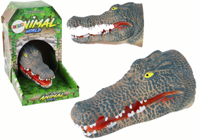 Žaislas, krokodilas Lean Toys Animal World, 7.5 cm, pilka sp.