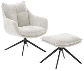 Krėslas su kojų atrama MC Akcent Parker PKLS60CR, kreminė sp., 79 cm x 75 cm x 89 cm