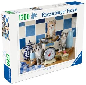 Пазл Ravensburger Kittens In The Kitchen, 60 см x 80 см, 1500 шт., многоцветный