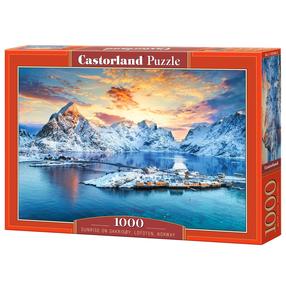 Пазл Castorland Sunrise on Sakrisøy Lofoten Norway, 47 см x 68 см, 1000 шт., многоцветный