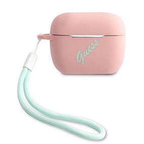 Austiņu futlārs Guess GUACAPLSVSPG Apple AirPods Pro, rozā krās.