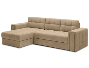 Kampinė sofa - lova Blenvi Monolith 09, smėlio sp., kairinė, 150 x 260 cm x 82 cm