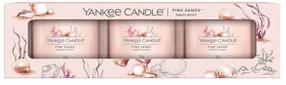 Свеча, набор, ароматическая Yankee Candle Signature Pink Sands, 10 час, 37 г, 3 шт., розовый цв.