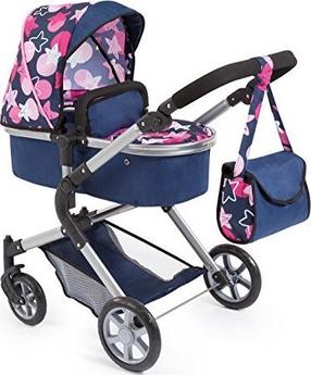 Коляска для кукол Bayer City Neo 18169AA, синий цв./розовый цв.