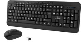 Klaviatūros ir pelės komplektas Esperanza Titanum Titanum TK109, EN, juoda, belaidė