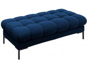 Pufas Micadoni Home Mamaia Velvet, mėlyna sp./juoda sp., 133 cm x 62 cm x 41 cm