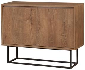 Kumode Kalune Design Zuri, melns krās./valriekstu krās., 72 cm x 36 cm x 90 cm