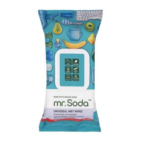 Drėgnos servetėlės Mr. Soda, apsaugai nuo bakterijų/universalaus naudojimo/dezinfekavimui, 80 vnt.