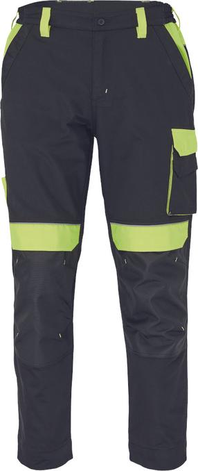 Darbo kelnės vyrams Cerva Max Vivo, juoda sp./geltona sp., 62 dydis