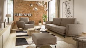 Комплект мебели Megis 3F & 1F & Pouf, комнатные, светло-коричневый цв.