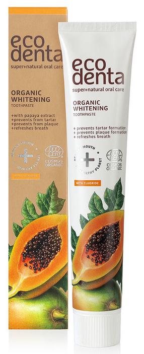 Hambapasta Ecodenta Organic Whitening With Papaya Extract, 75 ml