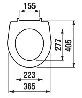 Сиденье для унитаза с крышкой Jika Lyra Plus, белый цв., 40.5 см x 36.5 см